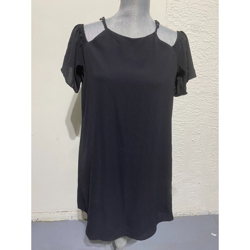 Little Black Size M Dress with Shoulder Accents